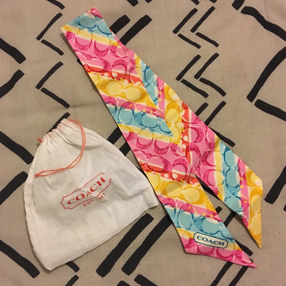 Coach silk skinny scarf